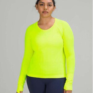 Lululemon Swiftly Tech Long Sleeve Shirt 2.0 *Race Length Highlight Yellow Sz 4